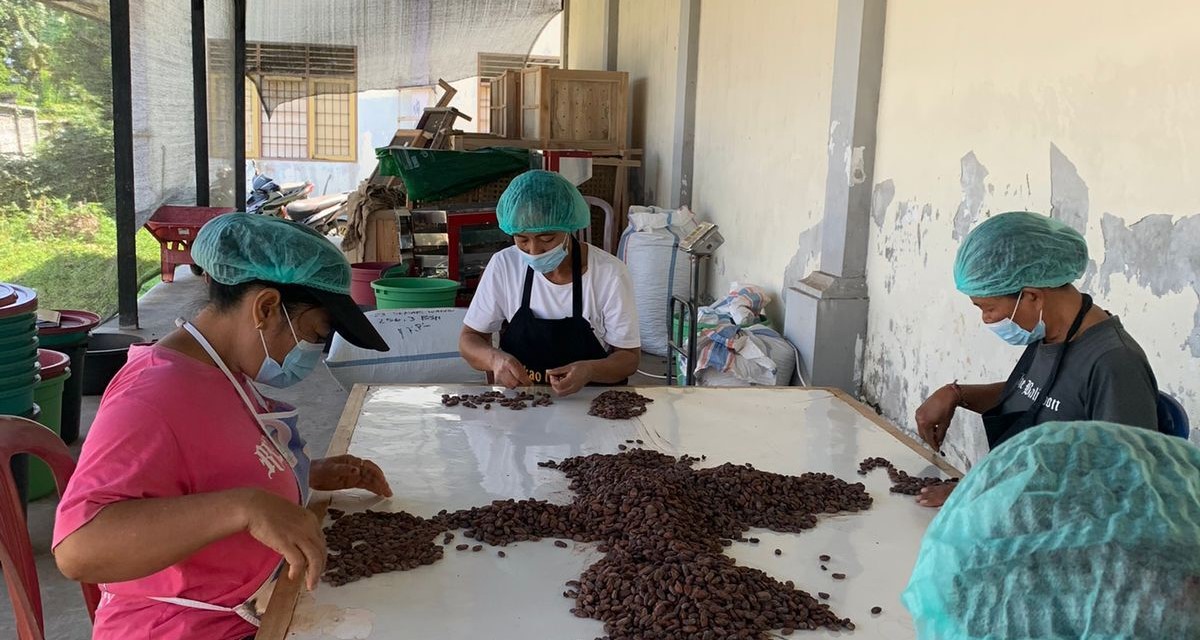 Nichoa Chocolate workers making chocolate