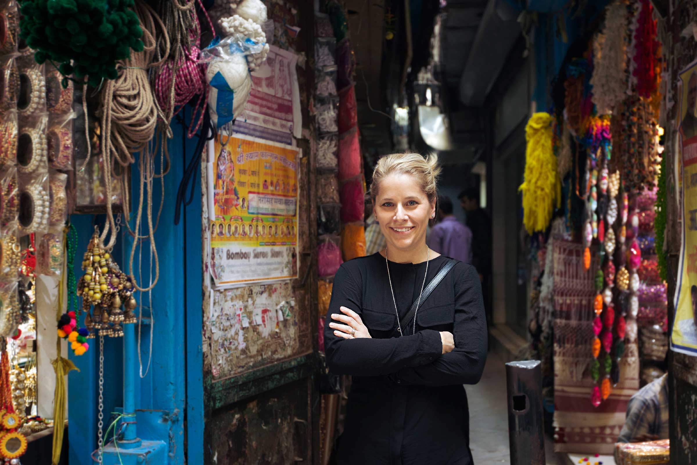 Woman standing in market