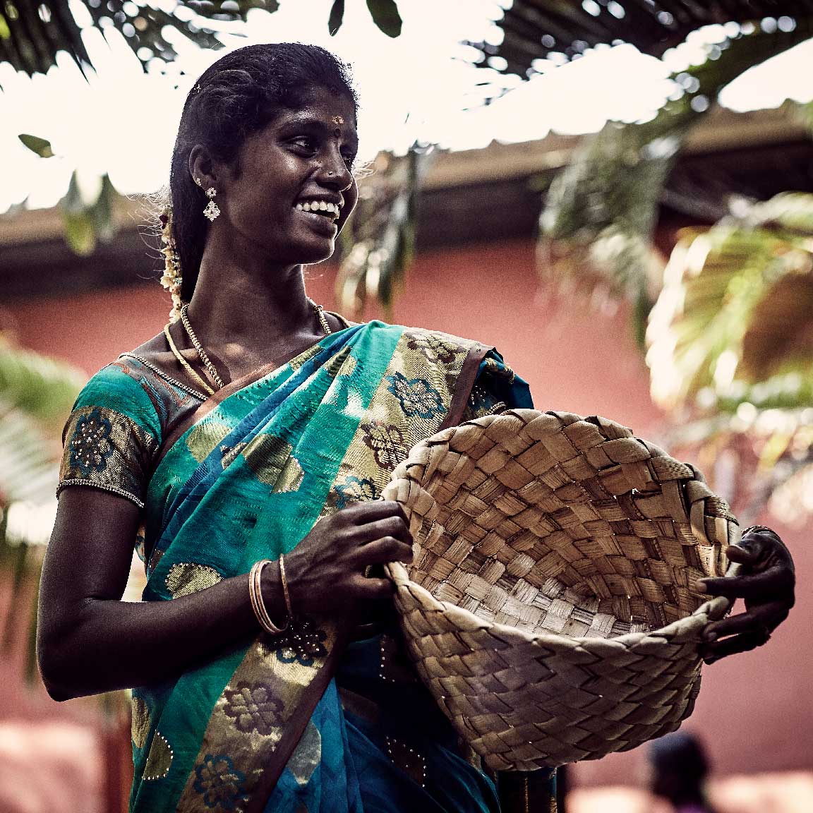 Woman with basket